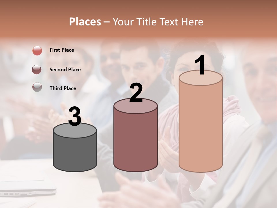 Floral Blue People PowerPoint Template