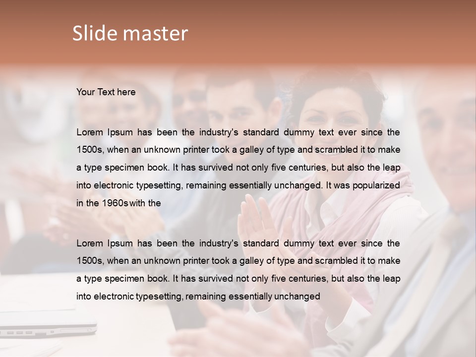 Floral Blue People PowerPoint Template