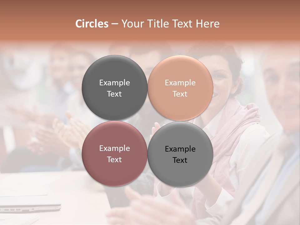 Floral Blue People PowerPoint Template