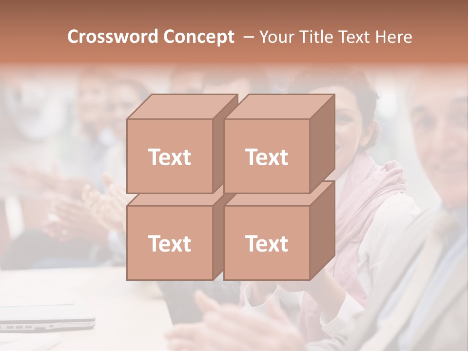 Floral Blue People PowerPoint Template