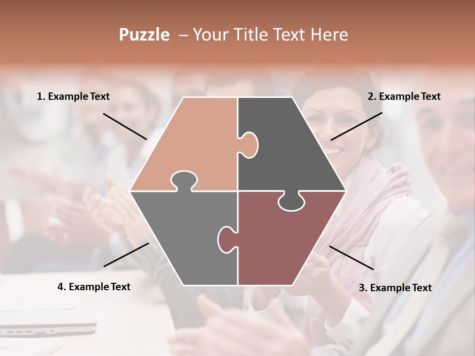 Floral Blue People PowerPoint Template