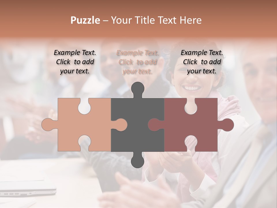 Floral Blue People PowerPoint Template