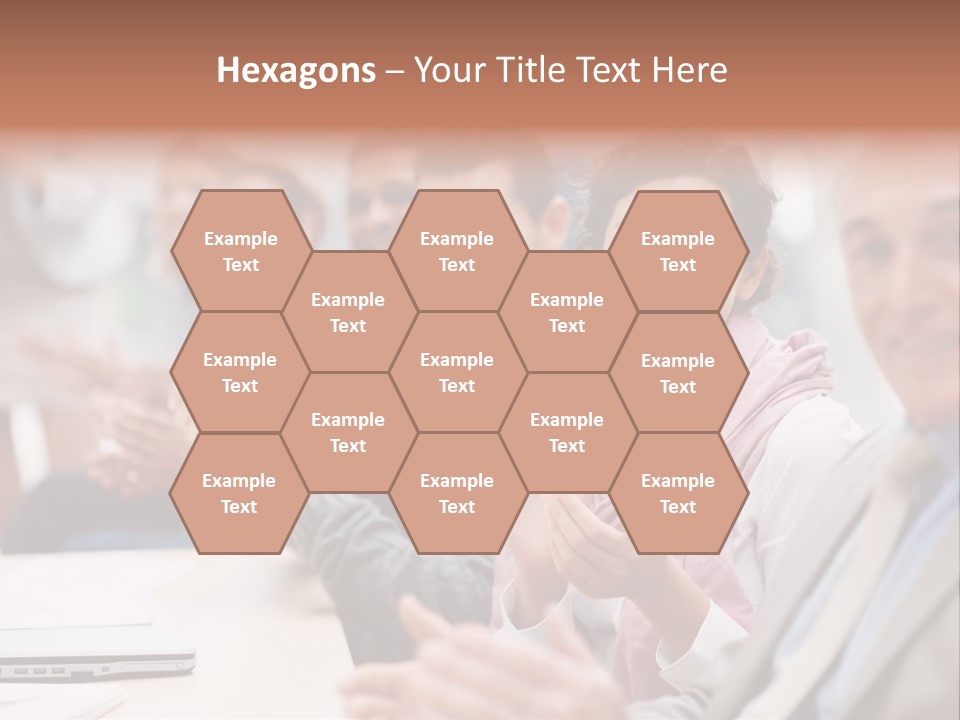 Floral Blue People PowerPoint Template