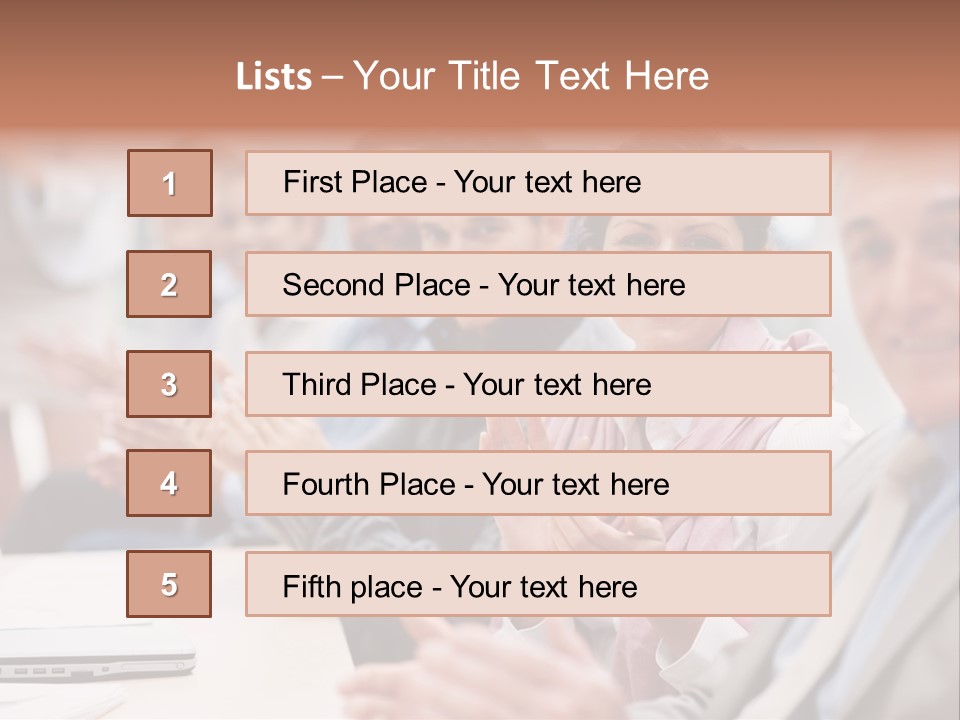 Floral Blue People PowerPoint Template