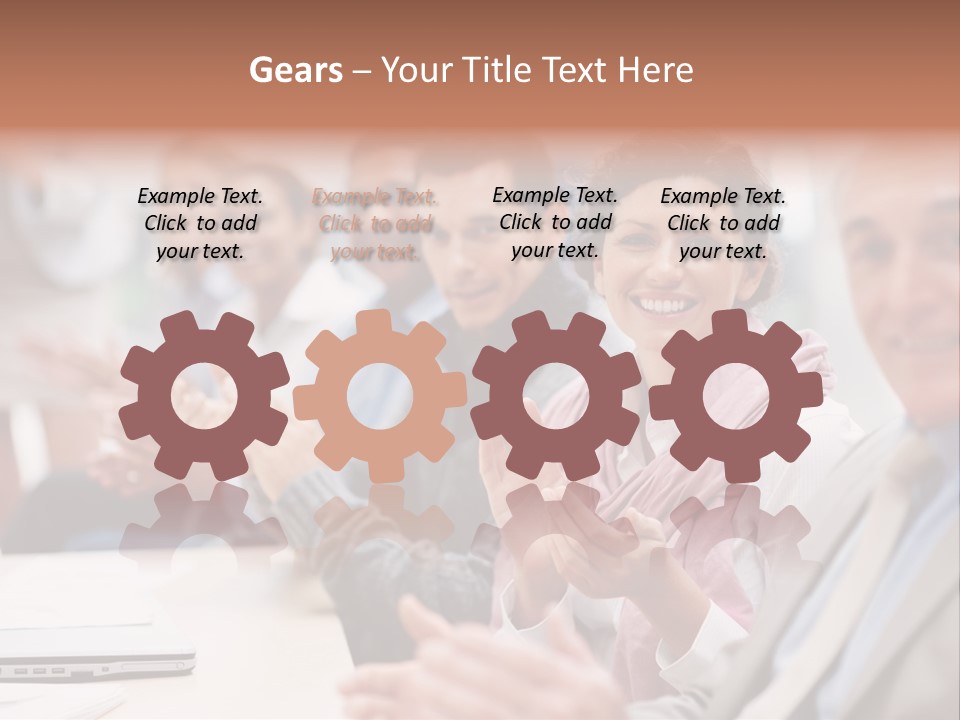 Floral Blue People PowerPoint Template