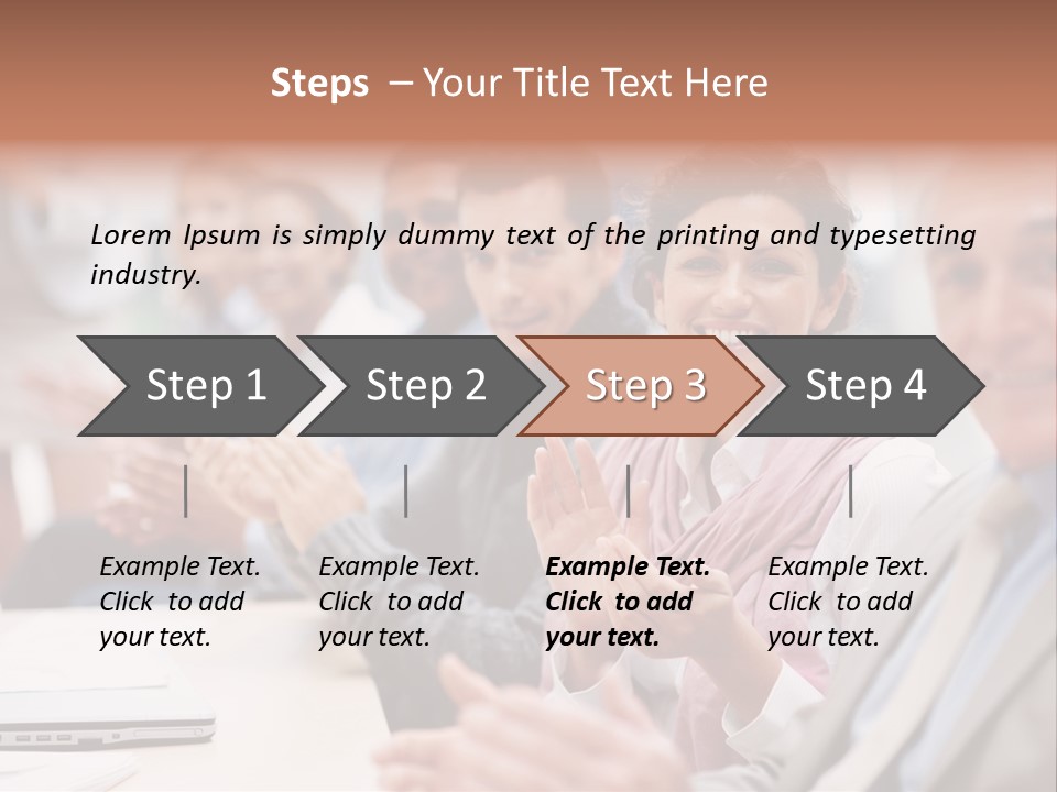 Floral Blue People PowerPoint Template