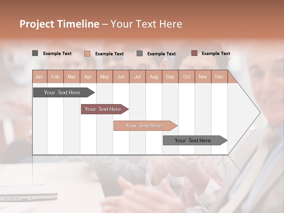 Floral Blue People PowerPoint Template