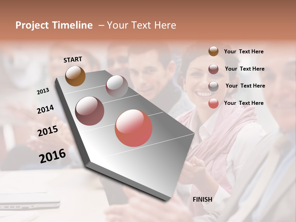 Floral Blue People PowerPoint Template