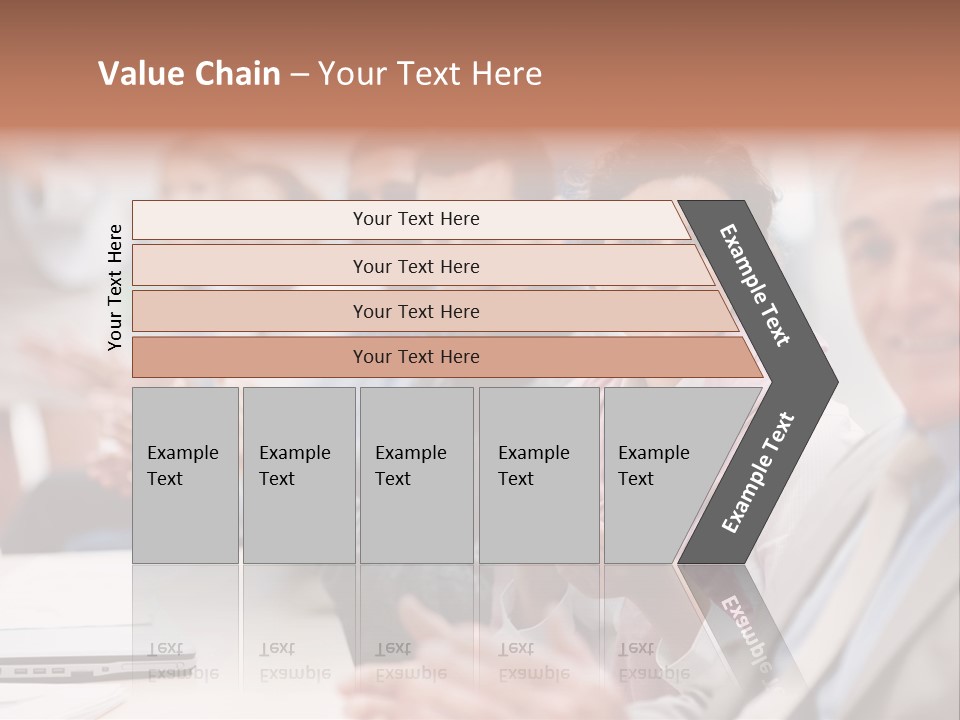 Floral Blue People PowerPoint Template