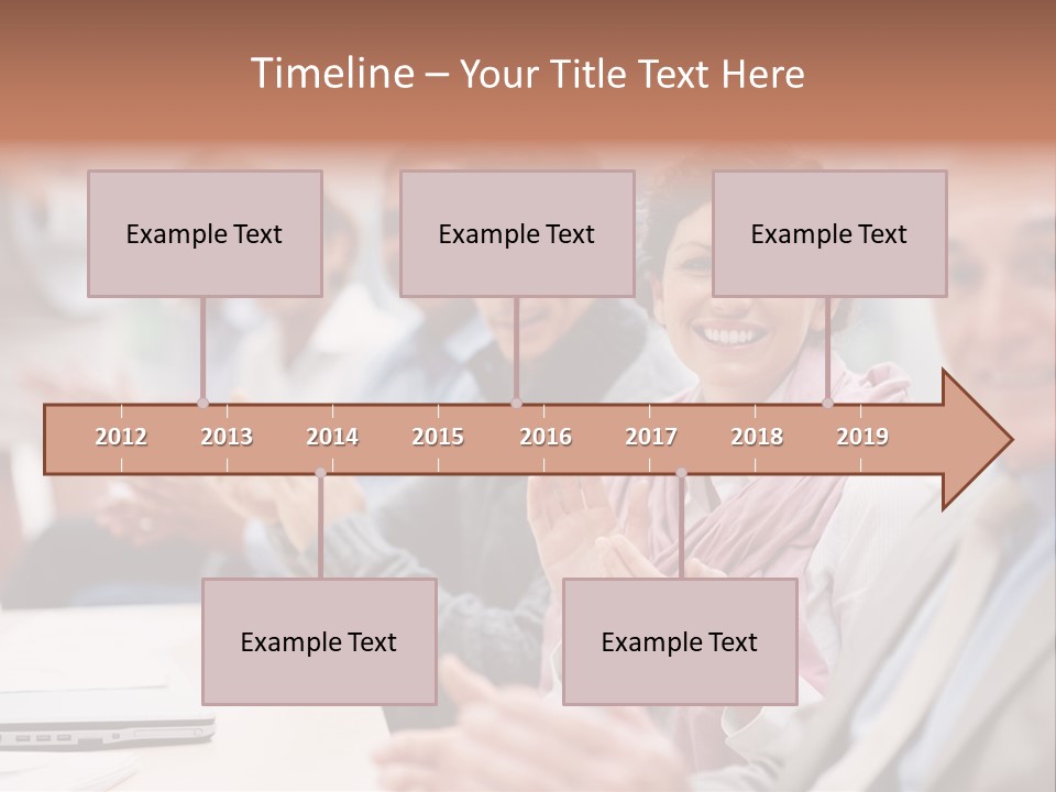 Floral Blue People PowerPoint Template