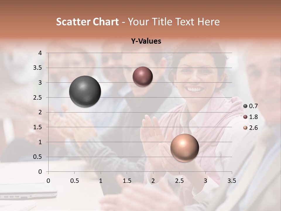 Floral Blue People PowerPoint Template