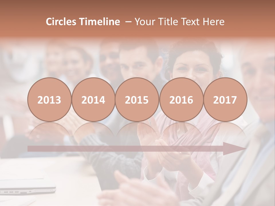 Floral Blue People PowerPoint Template