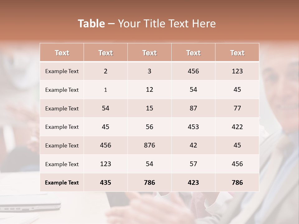 Floral Blue People PowerPoint Template