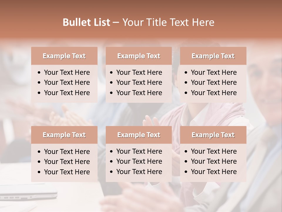 Floral Blue People PowerPoint Template