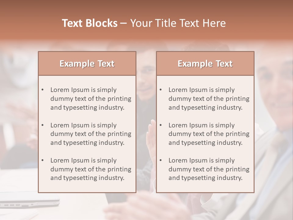 Floral Blue People PowerPoint Template