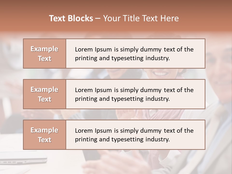 Floral Blue People PowerPoint Template