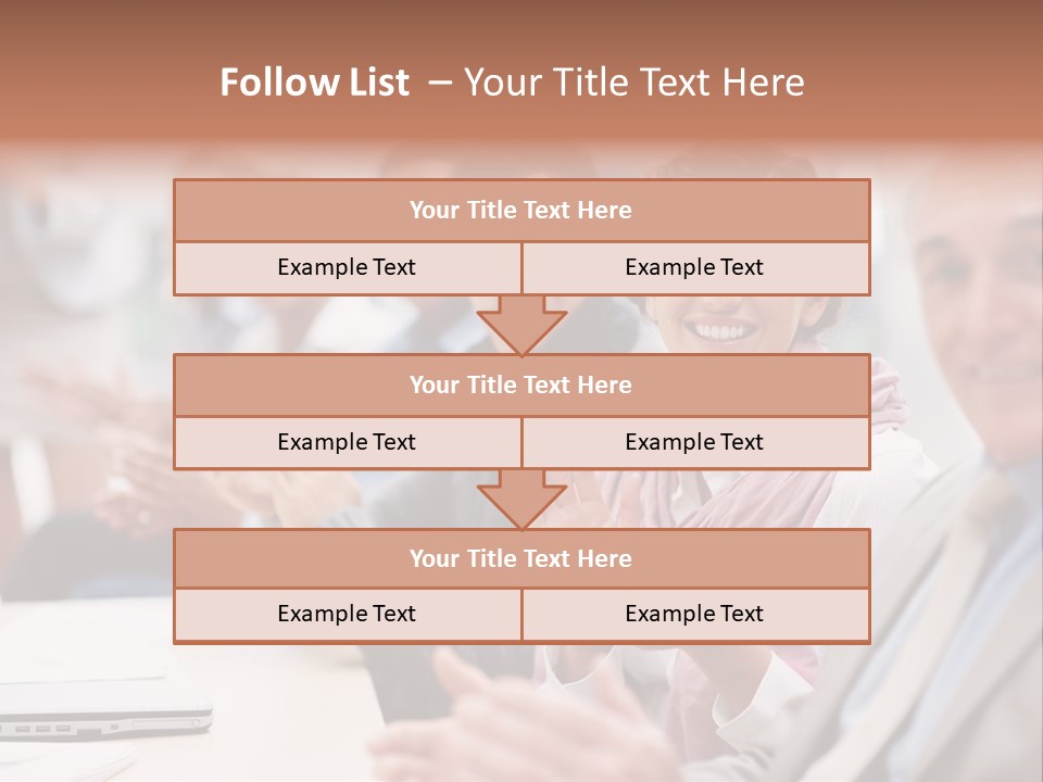 Floral Blue People PowerPoint Template