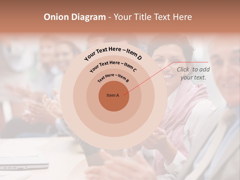 Floral Blue People PowerPoint Template