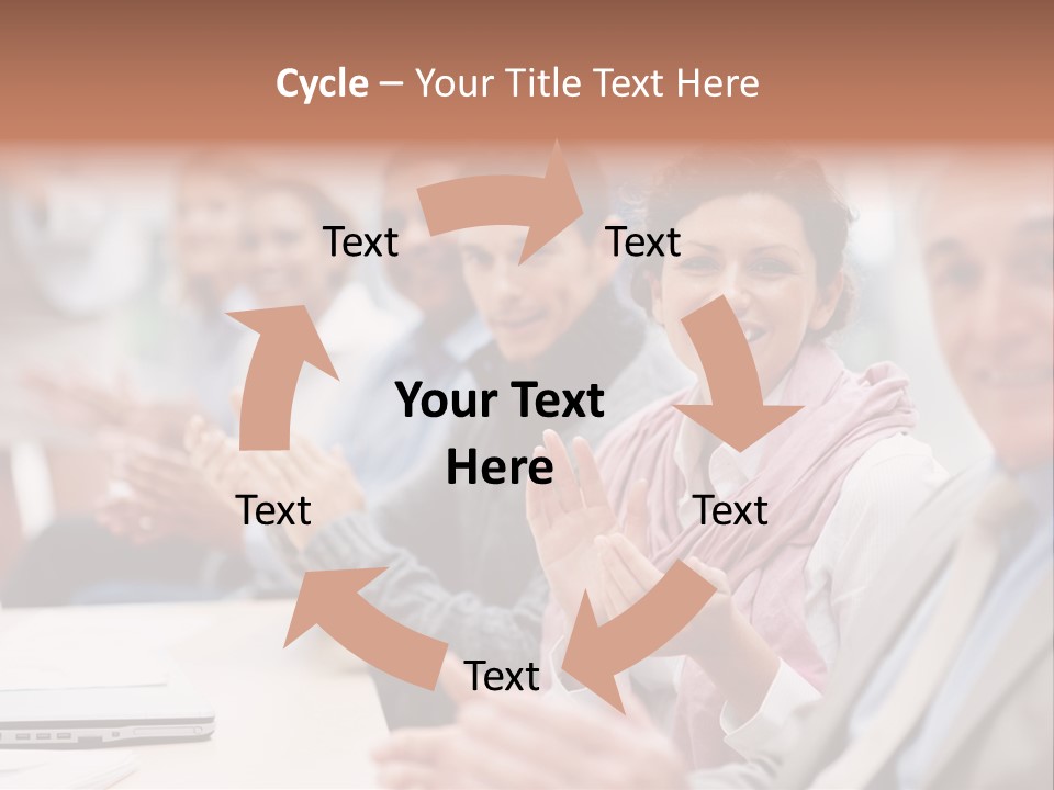 Floral Blue People PowerPoint Template