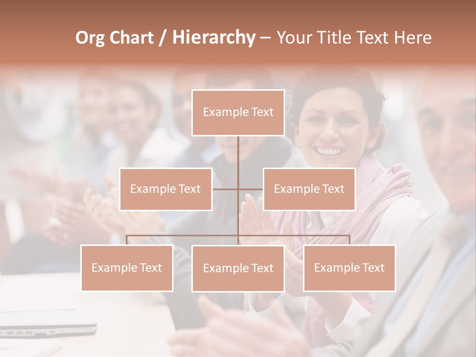 Floral Blue People PowerPoint Template