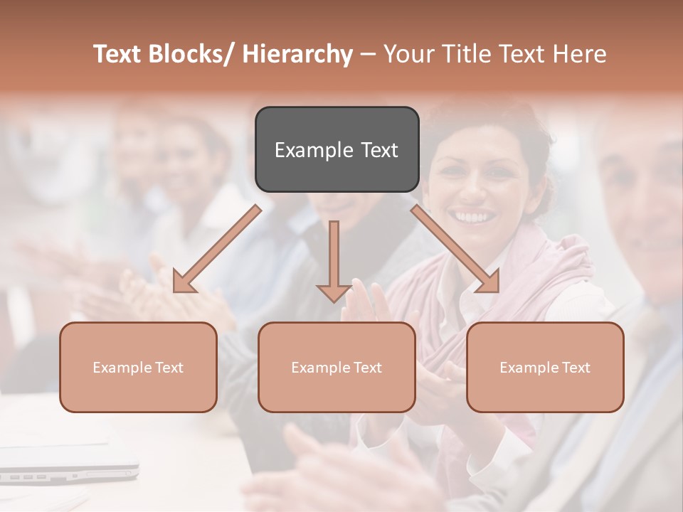 Floral Blue People PowerPoint Template