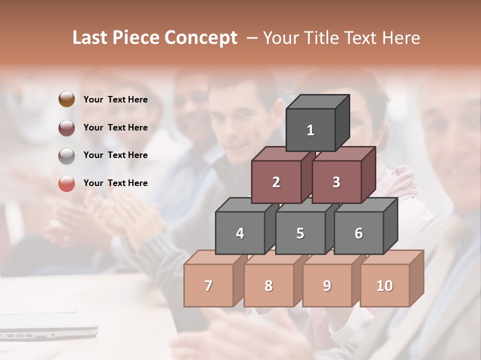 Floral Blue People PowerPoint Template