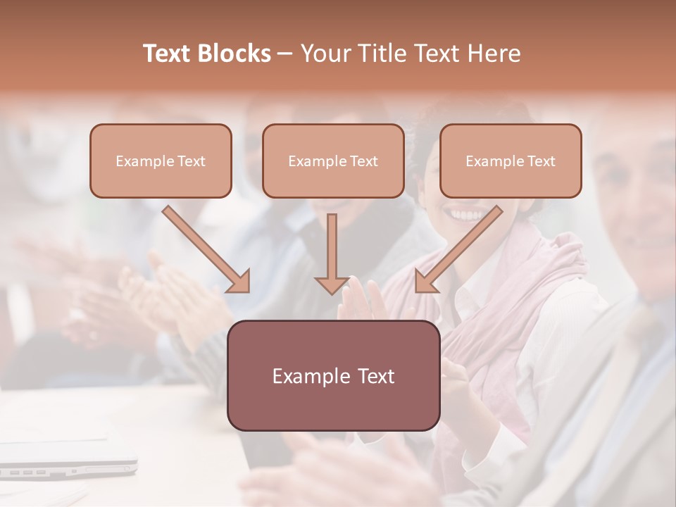 Floral Blue People PowerPoint Template