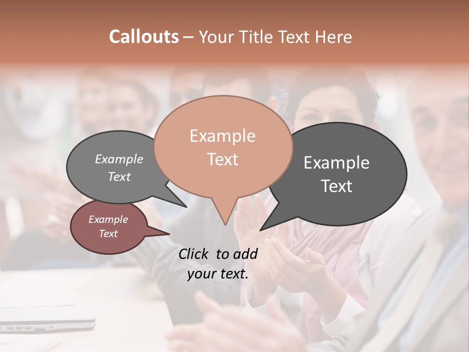 Floral Blue People PowerPoint Template