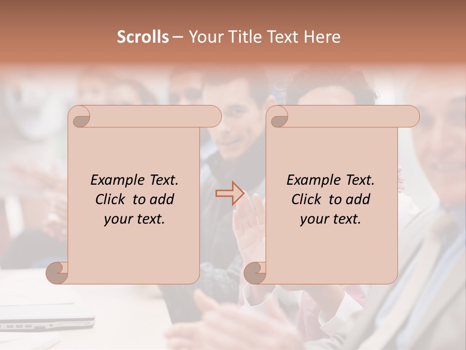 Floral Blue People PowerPoint Template