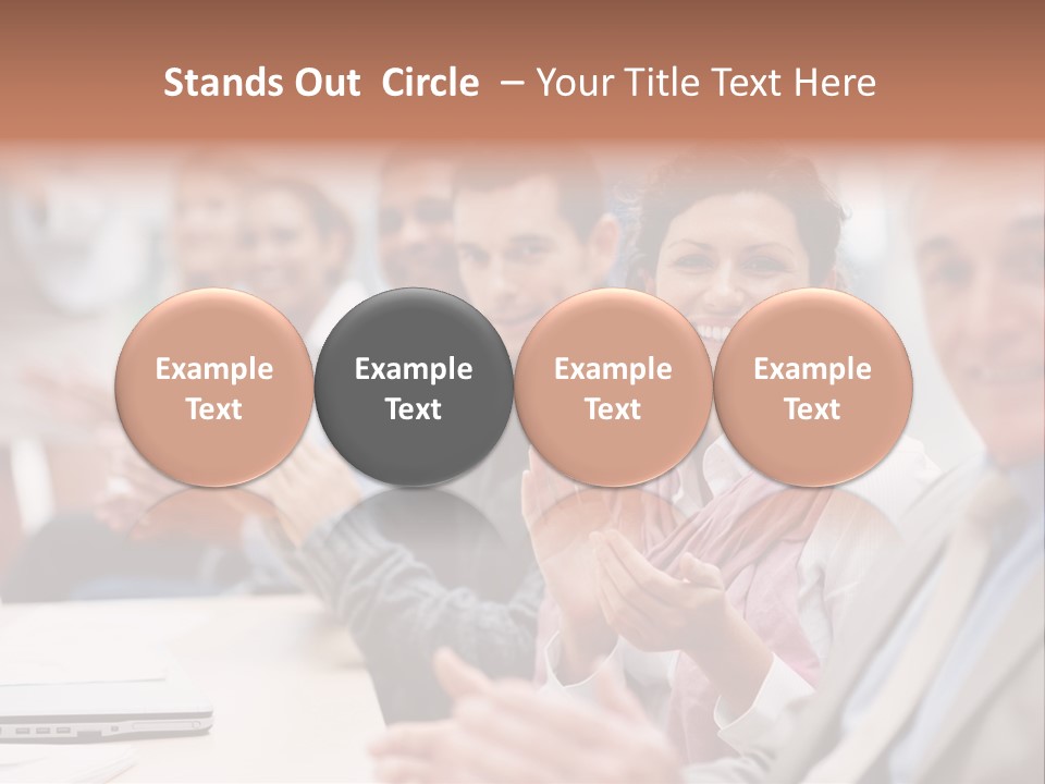 Floral Blue People PowerPoint Template