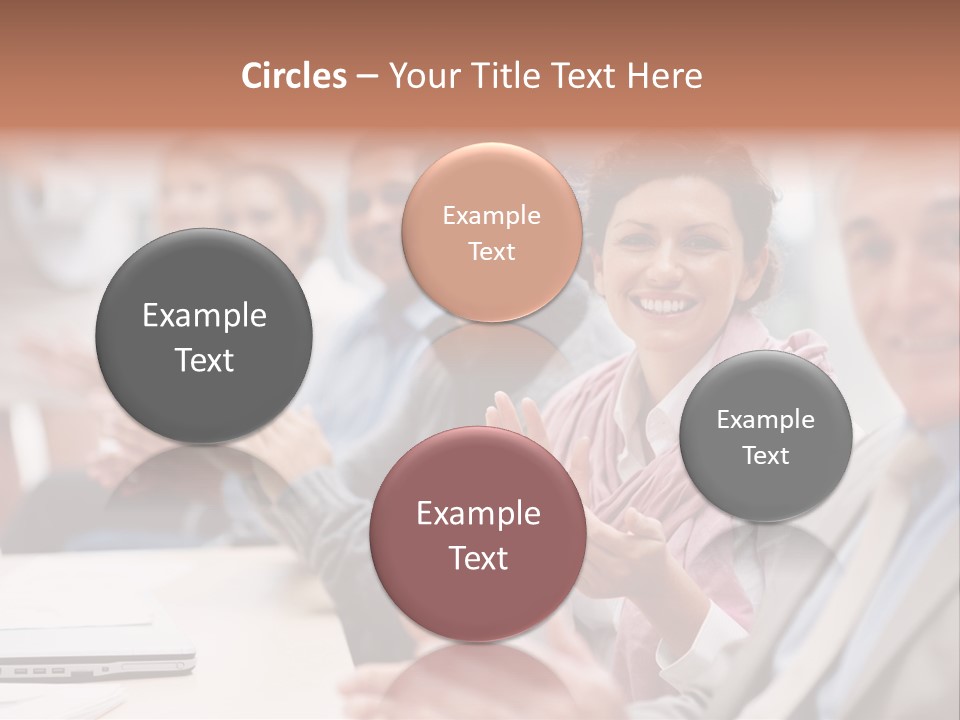 Floral Blue People PowerPoint Template