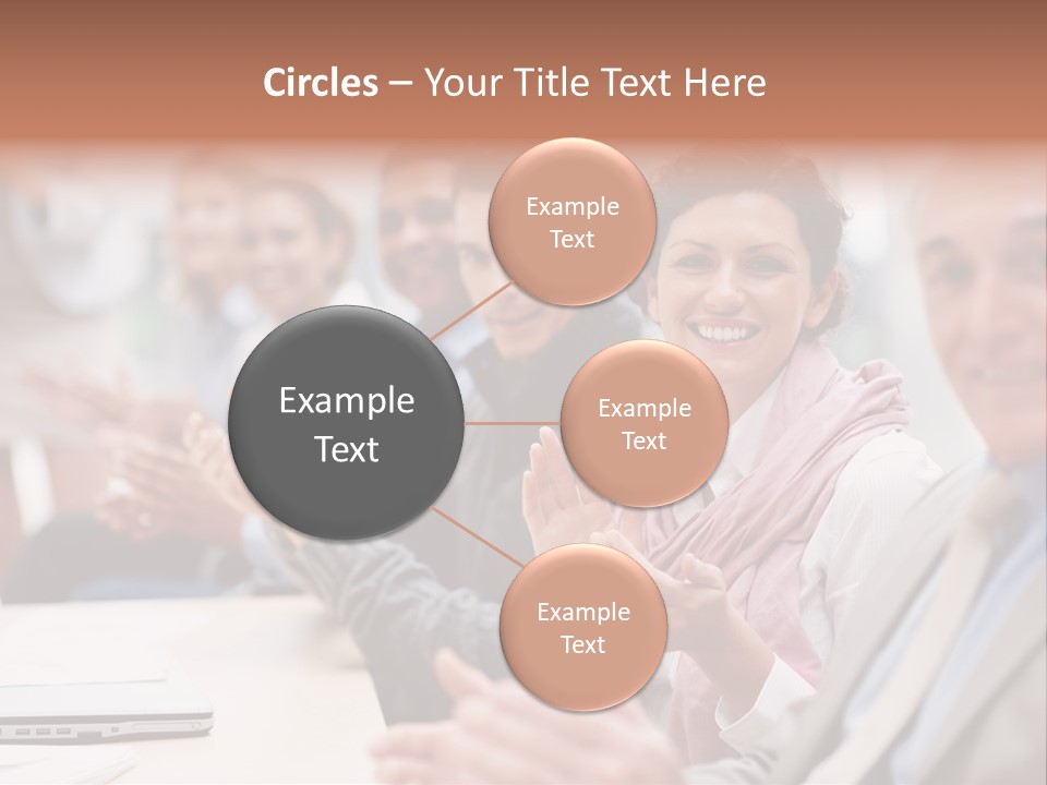 Floral Blue People PowerPoint Template