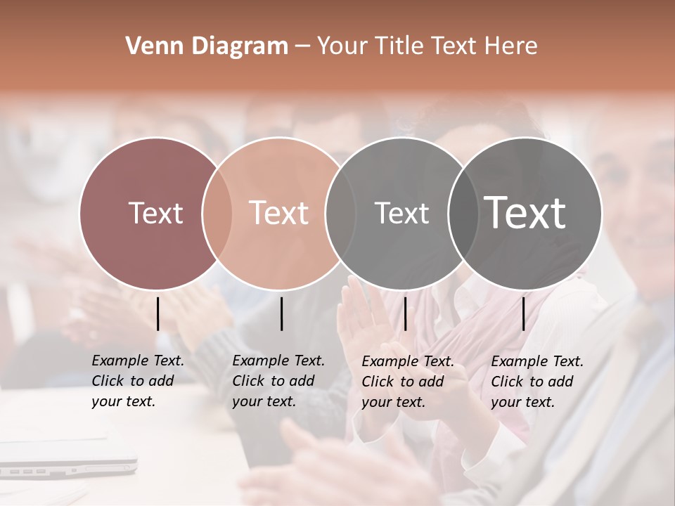 Floral Blue People PowerPoint Template