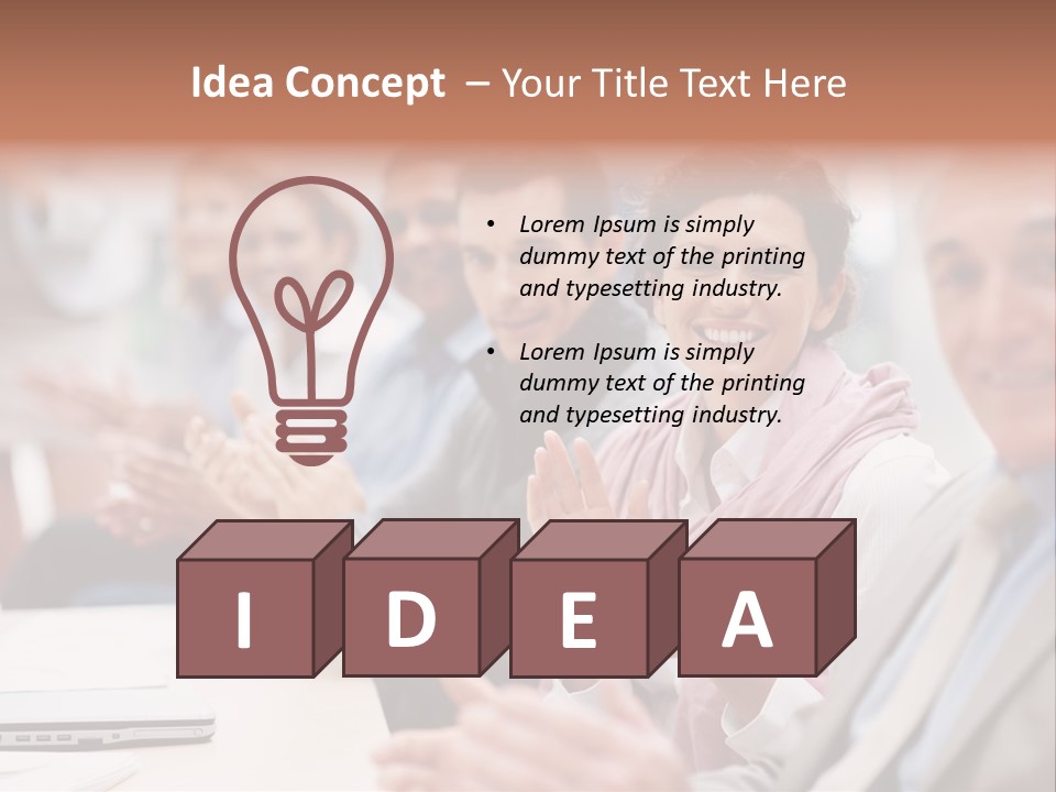 Floral Blue People PowerPoint Template