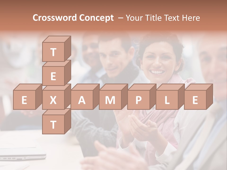 Floral Blue People PowerPoint Template