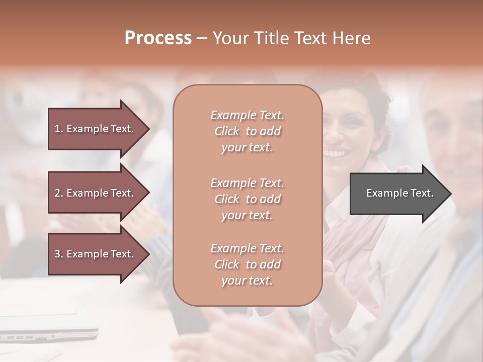 Floral Blue People PowerPoint Template