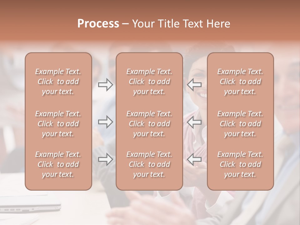 Floral Blue People PowerPoint Template