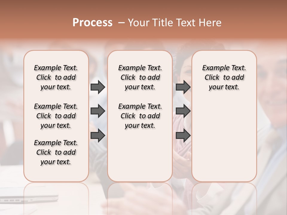 Floral Blue People PowerPoint Template