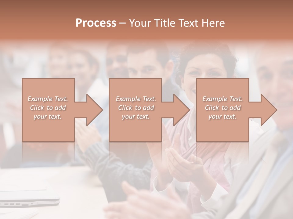 Floral Blue People PowerPoint Template