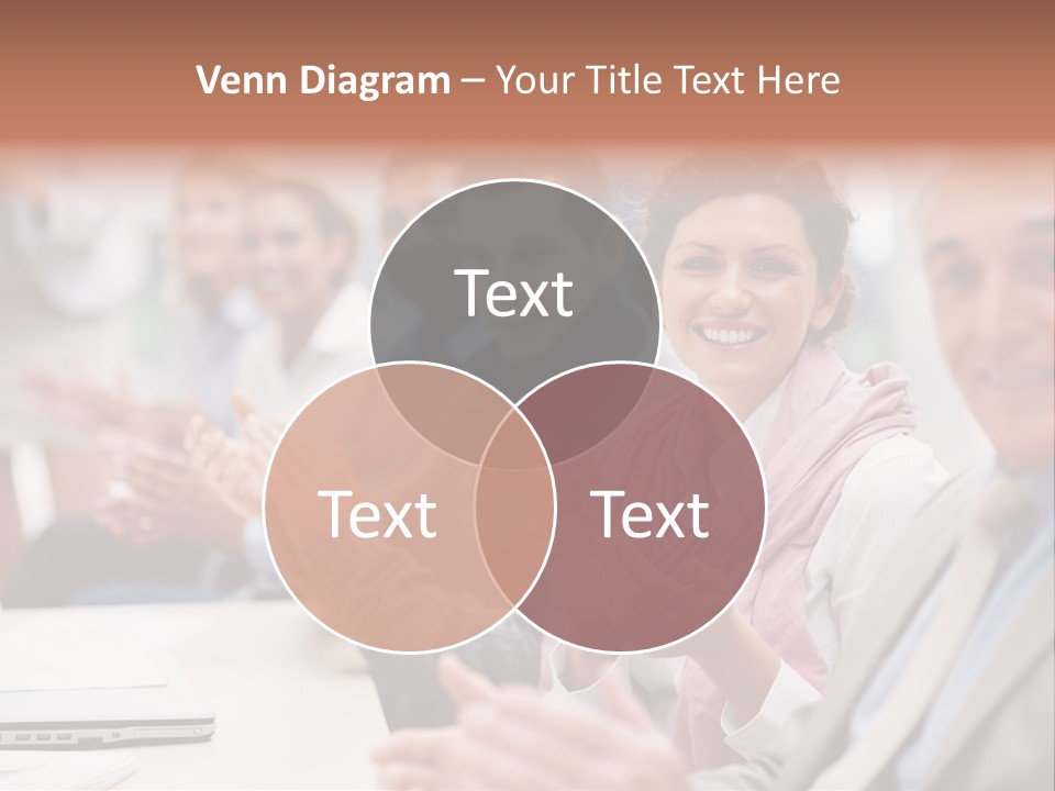 Floral Blue People PowerPoint Template