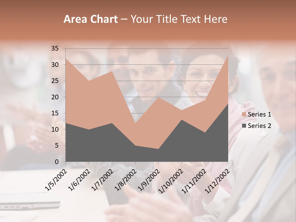 Floral Blue People PowerPoint Template