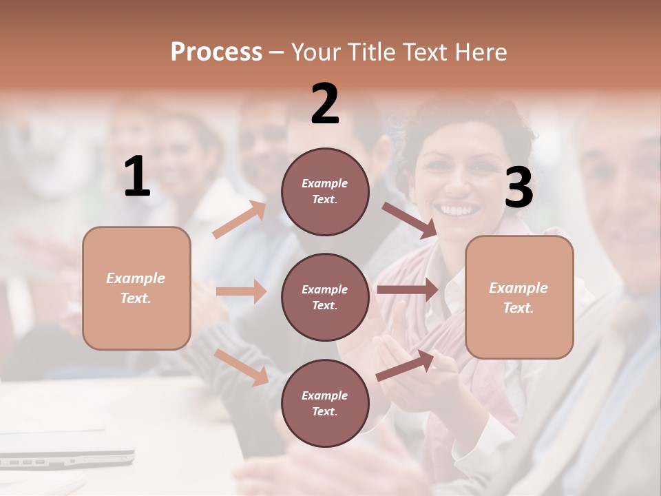 Floral Blue People PowerPoint Template