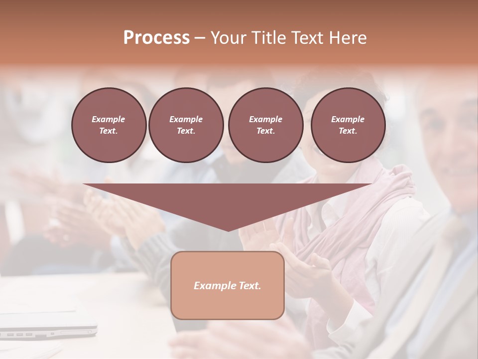 Floral Blue People PowerPoint Template