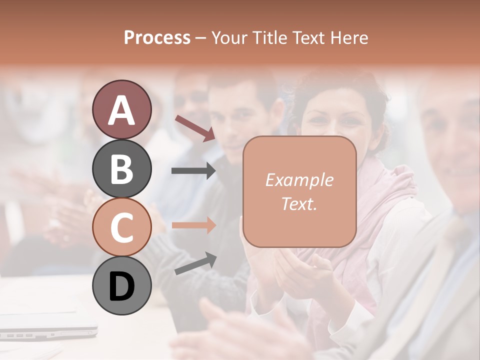 Floral Blue People PowerPoint Template