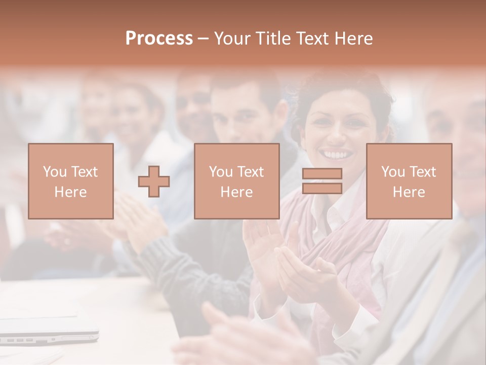 Floral Blue People PowerPoint Template