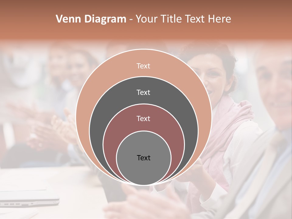 Floral Blue People PowerPoint Template