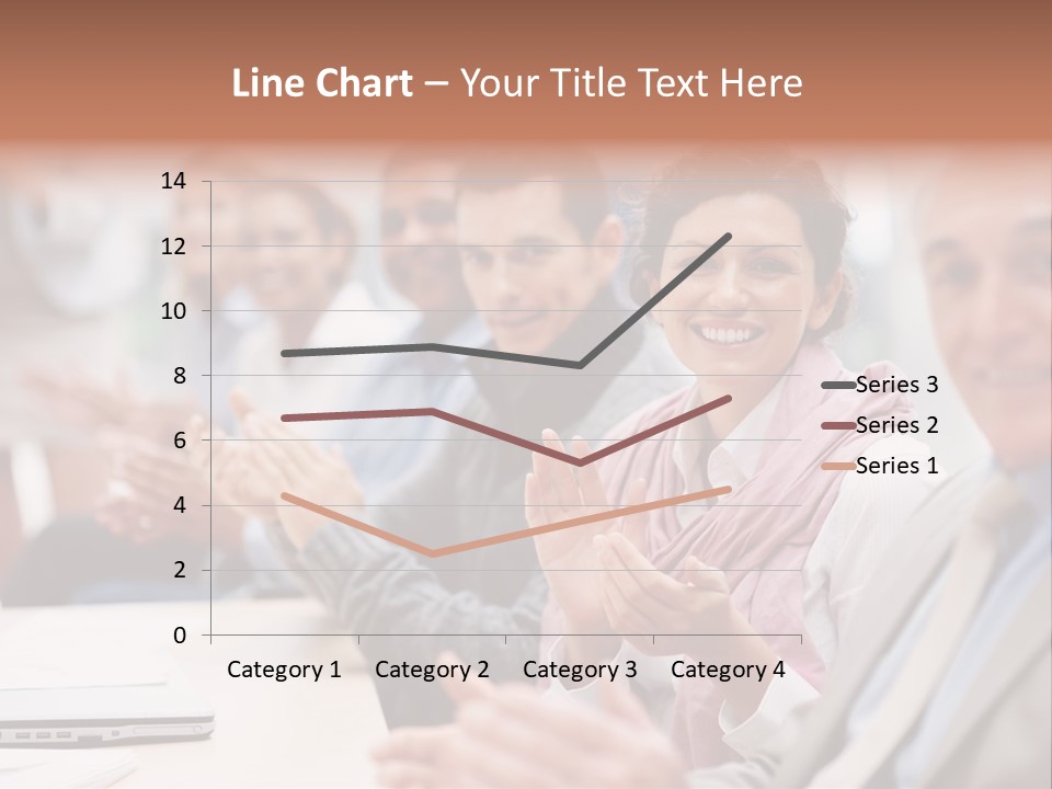 Floral Blue People PowerPoint Template