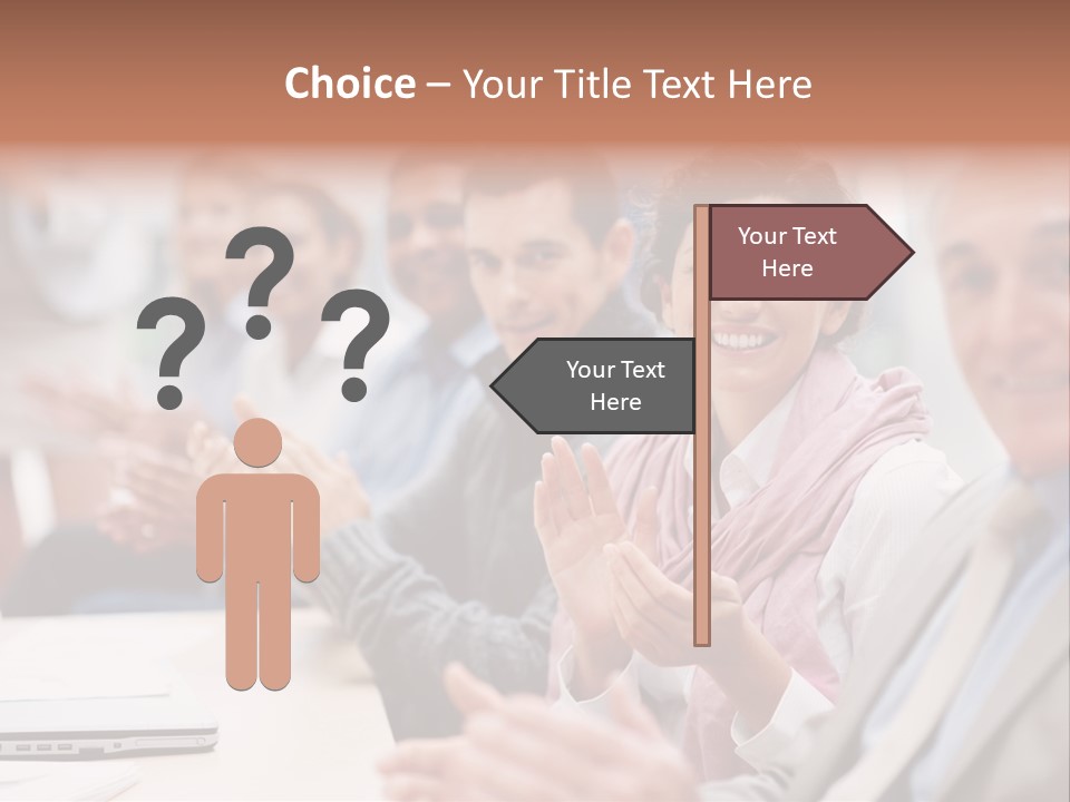 Floral Blue People PowerPoint Template