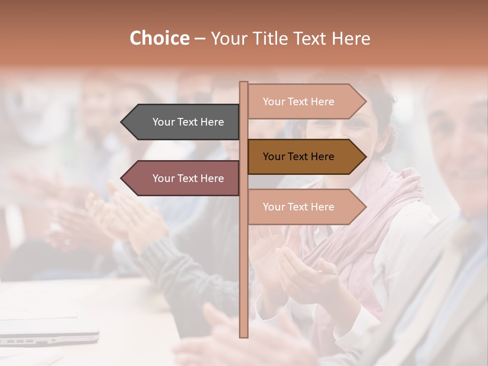 Floral Blue People PowerPoint Template