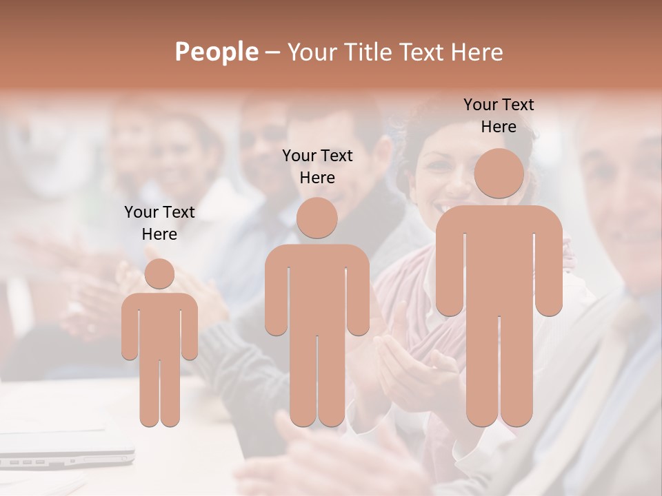 Floral Blue People PowerPoint Template